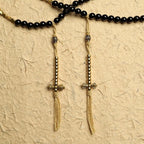 Fortune Jewel Tibetan 108 Mala Beads Black Onyx Three-eyed Dzi Beads Protection Bracelet