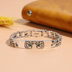 Fortune Jewel Tiger Copper Luck Cuff Chain Bracelet