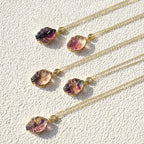 Fortune Jewel Natural Colorful Fluorite Nine Tailed Fox Protection Necklace Pendant