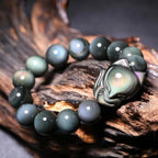 Fortune Jewel Rainbow Obsidian Fox Healing Positive Bracelet