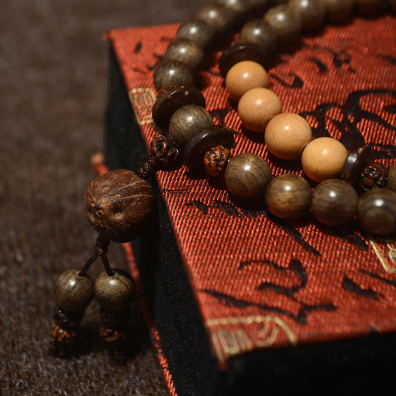 Fortune Jewel Tibetan Sandalwood Protection Charm Mala Bracelet