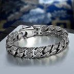 Fortune Jewel Vintage Tang Dynasty Flower Design Carved Luck Bracelet