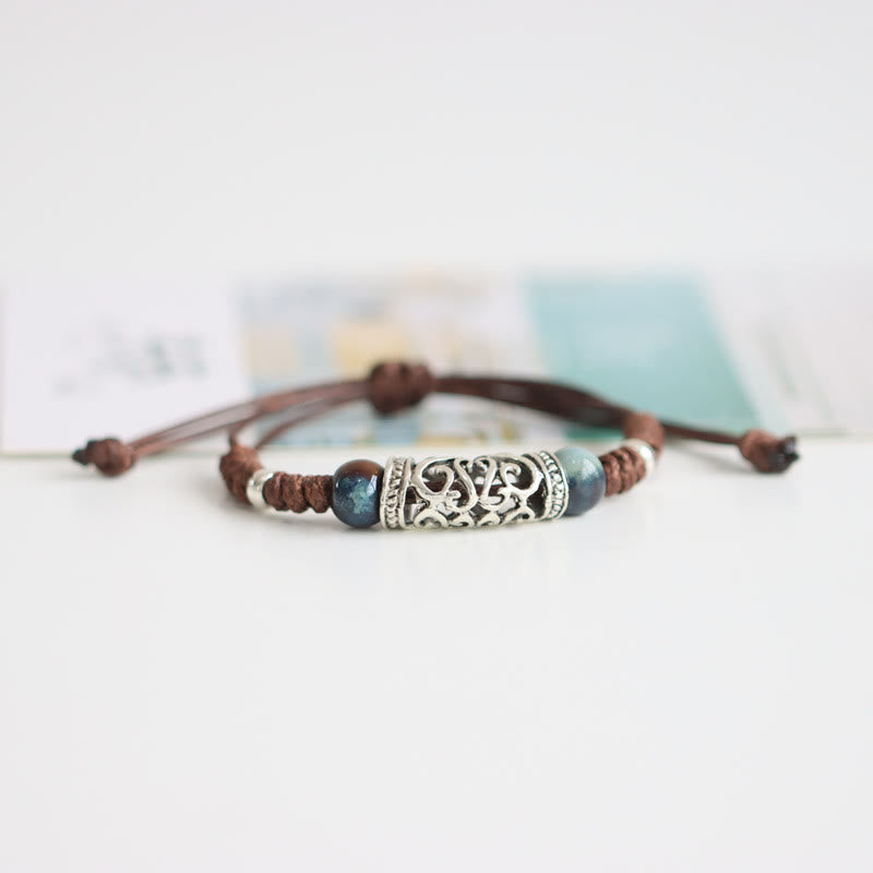 Fortune Jewel Tibet Ceramic Bead Wealth String Bracelet