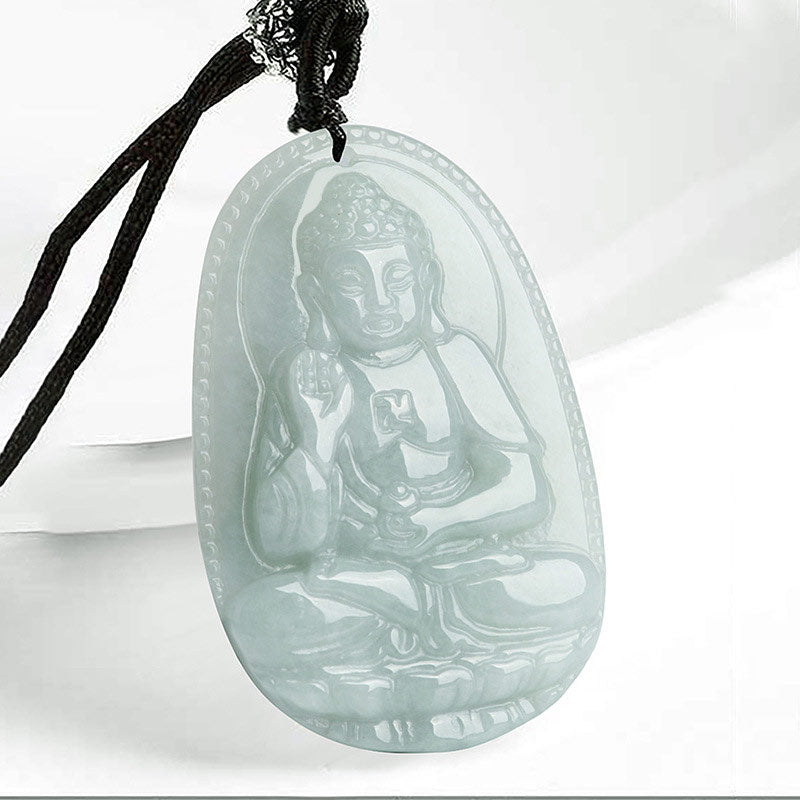 Fortune Jewel Chinese Zodiac Natal Buddha Jade Wealth Prosperity Necklace Pendant Fortune Jewel