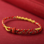 Fortune Jewel Handmade Chinese Zodiac Natal Buddha Protection Strength Braided String Bracelet