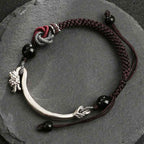Fortune Jewel 925 Sterling Silver Auspicious Dragon Success Handcrafted Braided Bracelet