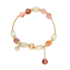 Fortune Jewel Colorful Rutilated Quartz Cat Eye Zircon Auspiciousness Bead Bracelet