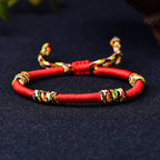Fortune Jewel Tibetan Handmade Colorful King Kong Knot Lucky Protection Braid String Bracelet