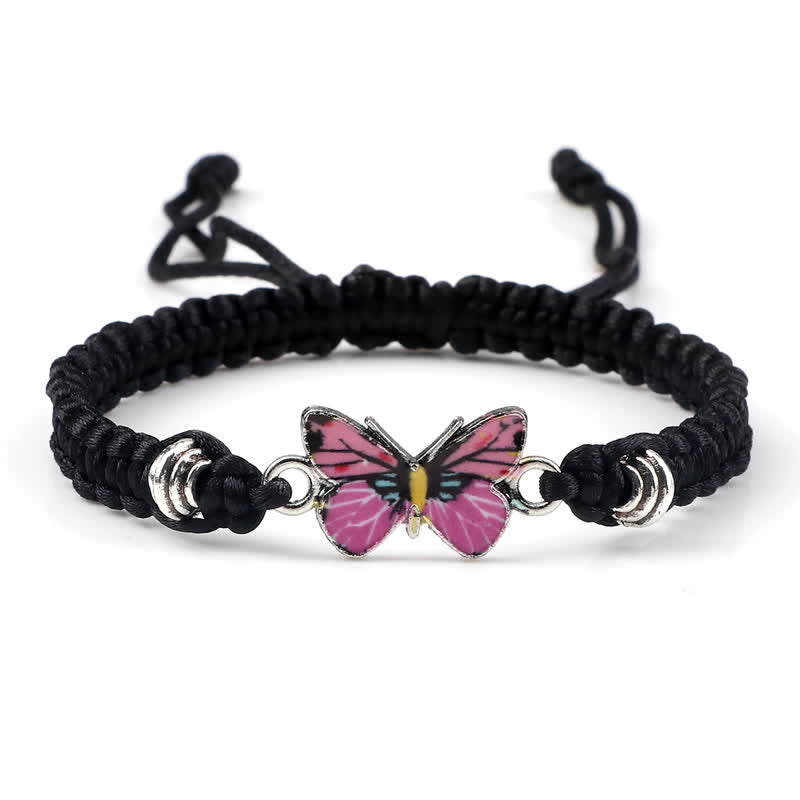 Fortune Jewel Butterfly Freedom Love String Charm Bracelet