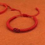 Fortune Jewel 2Pcs Tibetan Luck Chinese Knot Protection String Bracelet