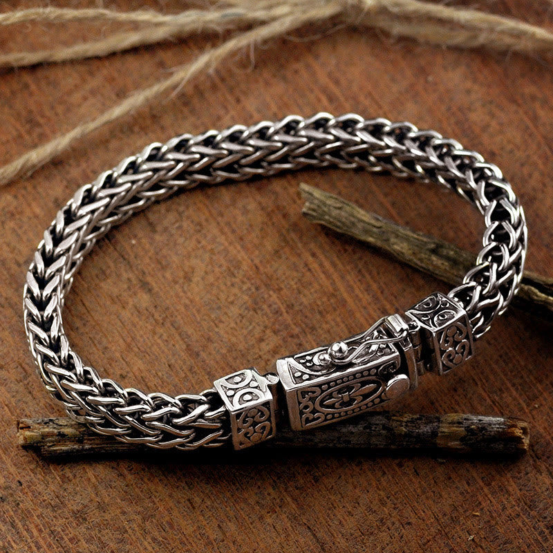 Fortune Jewel Retro Dragon Keel Braided Design Balance Healing Bracelet