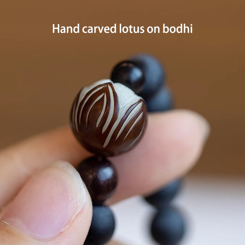 Fortune Jewel Tibetan Double Layer Cypress Bodhi Lotus Healing Bracelet