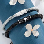 Fortune Jewel Bamboo Pattern Healing Couple Rope Bracelet