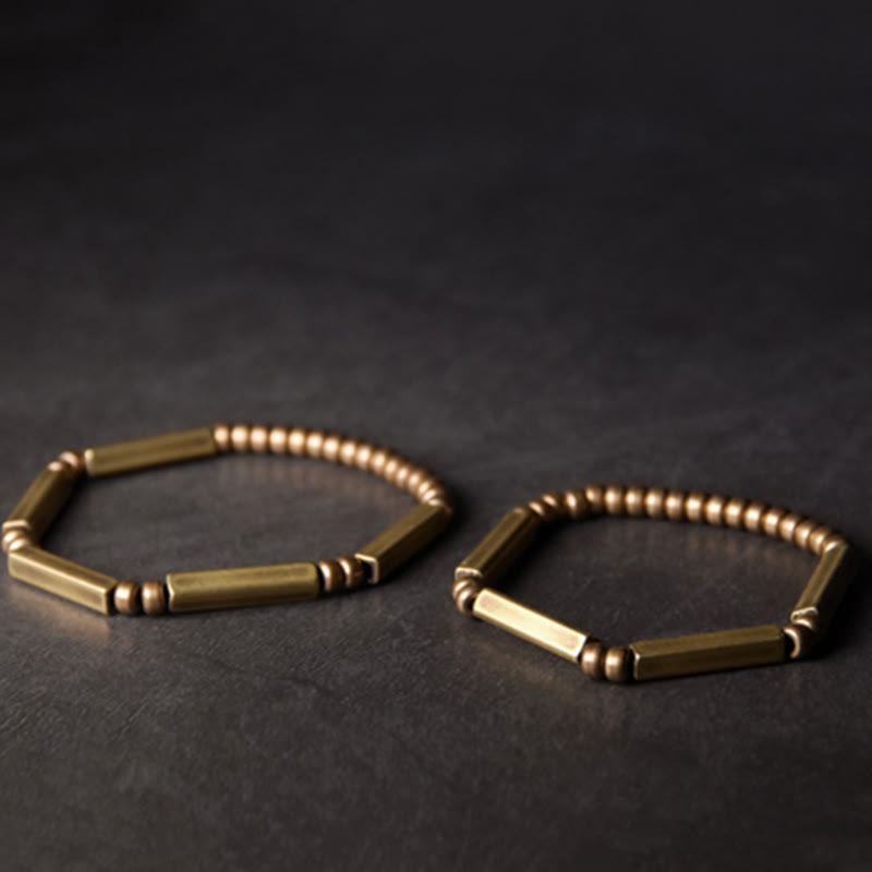 Fortune Jewel Tibetan Simple Design Copper Wealth Luck Bracelet