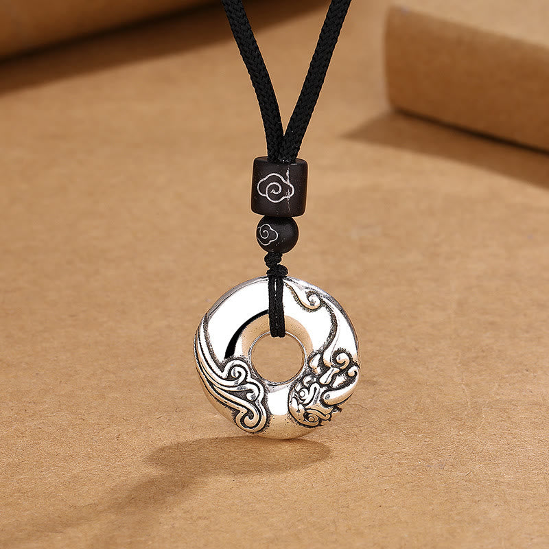 Fortune Jewel PiXiu Peace Buckle Copper Wealth Necklace Pendant
