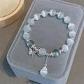 Fortune Jewel Cat's Eye Moonstone Butterfly Star Charm Support Bracelet