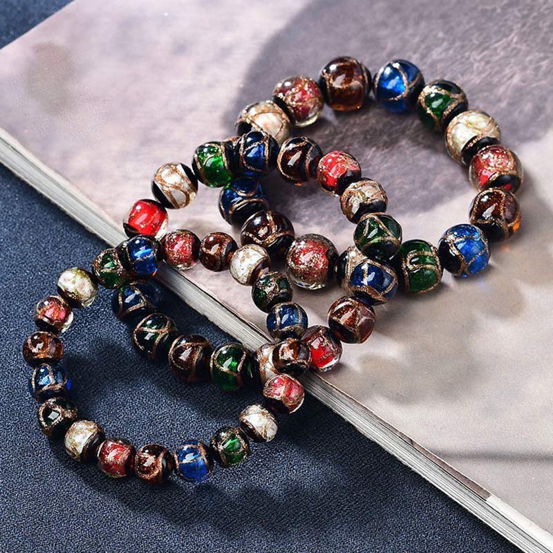 Fortune Jewel Colorful Liuli Glass Bead Luck Bracelet