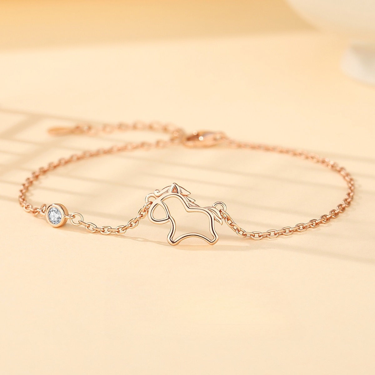 Women’s S925 Sterling Silver Hollow Running Horse Jewelry Set – Necklace, Bracelet & Earrings | Year of the Horse Gift