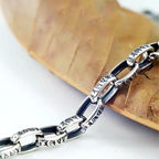 Fortune Jewel Om Mani Padme Hum Double Dorje Copper Engraved Wisdom Bracelet