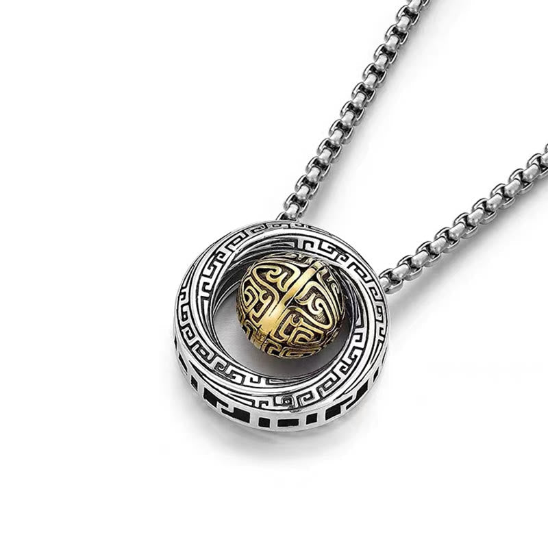 Fortune Jewel Mobius Lucky Bead Copper Wealth Necklace Pendant