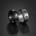 Fortune Jewel Yin Yang Titanium Steel Balance Rotatable Ring Fortune Jewel