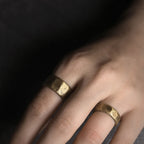 Fortune Jewel Tibetan Simple Design Copper Brass Frosted Wealth Ring