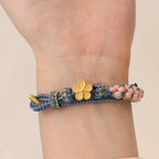 Fortune Jewel Peach Blossom Design Wealth String Bracelet
