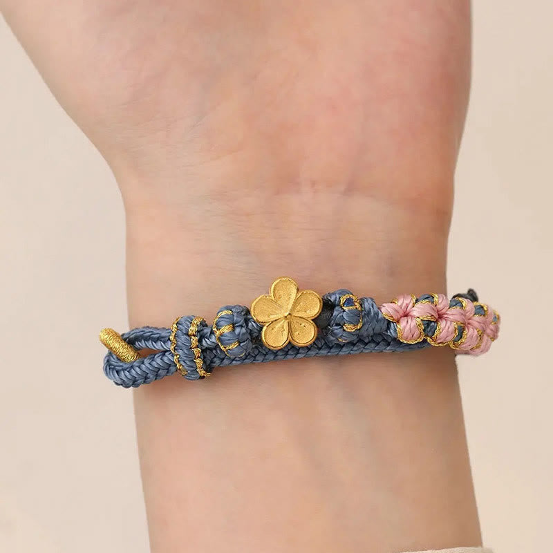 Fortune Jewel Peach Blossom Design Wealth String Bracelet