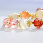 Fortune Jewel Colorful Rutilated Quartz Cat Eye Zircon Auspiciousness Bead Bracelet