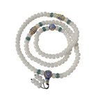 Fortune Jewel Natural White Bodhi Seed Mala 108 Beads Wealth Bracelet