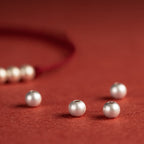 Fortune Jewel 925 Sterling Silver Three Beads Protection String Bracelet Anklet