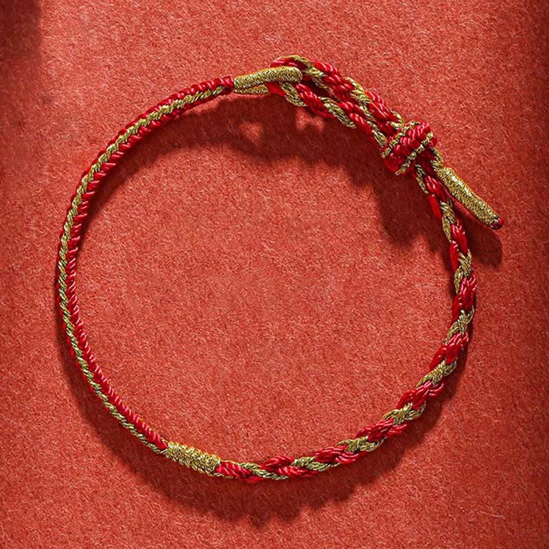 Fortune Jewel Handmade Chinese Zodiac Rabbit Rooster Rat Horse Dragon Protection Braid String Bracelet