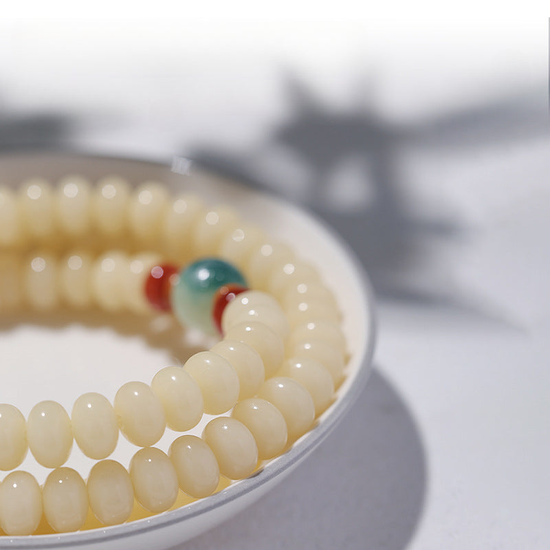 Fresh & Serene 108 Bodhi Mala Bead Bracelet with Boxwood Lotus Pod – Multiple Minimalist Styles Available