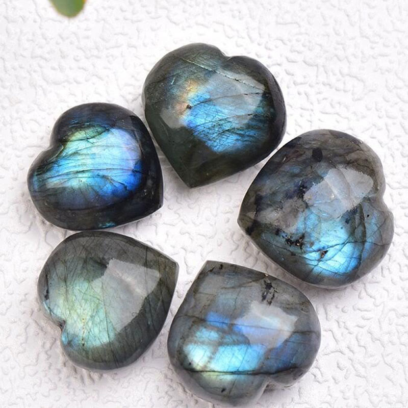 Fortune Jewel Labradorite Love Heart Support Necklace Pendant