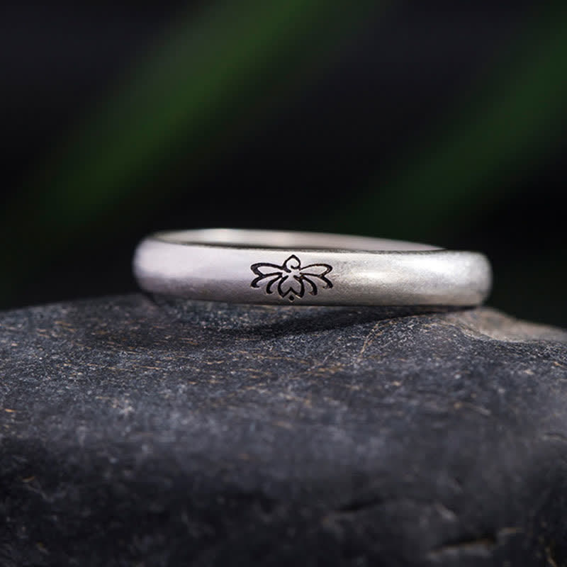 Fortune Jewel 925 Sterling Silver Lotus Flower Enlightenment Ring Fortune Jewel