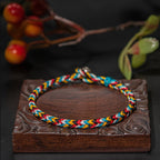 Fortune Jewel Tibet Handmade Five Color Thread Protection Braid String Bracelet
