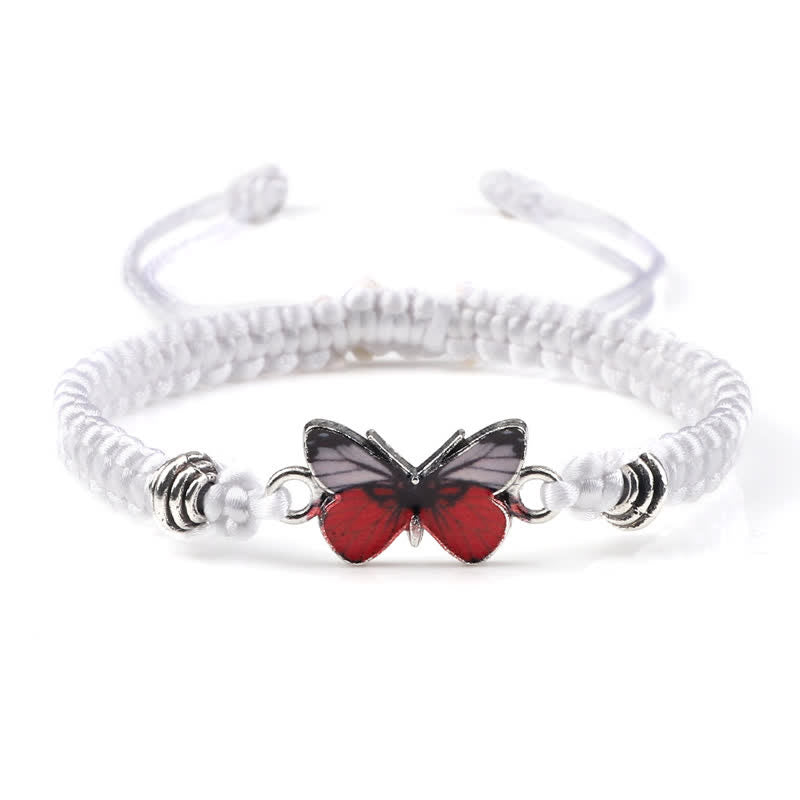 Fortune Jewel Butterfly Freedom Love String Charm Bracelet