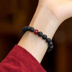 Fortune Jewel Tibetan Cypress Cinnabar Lotus Healing Bracelet