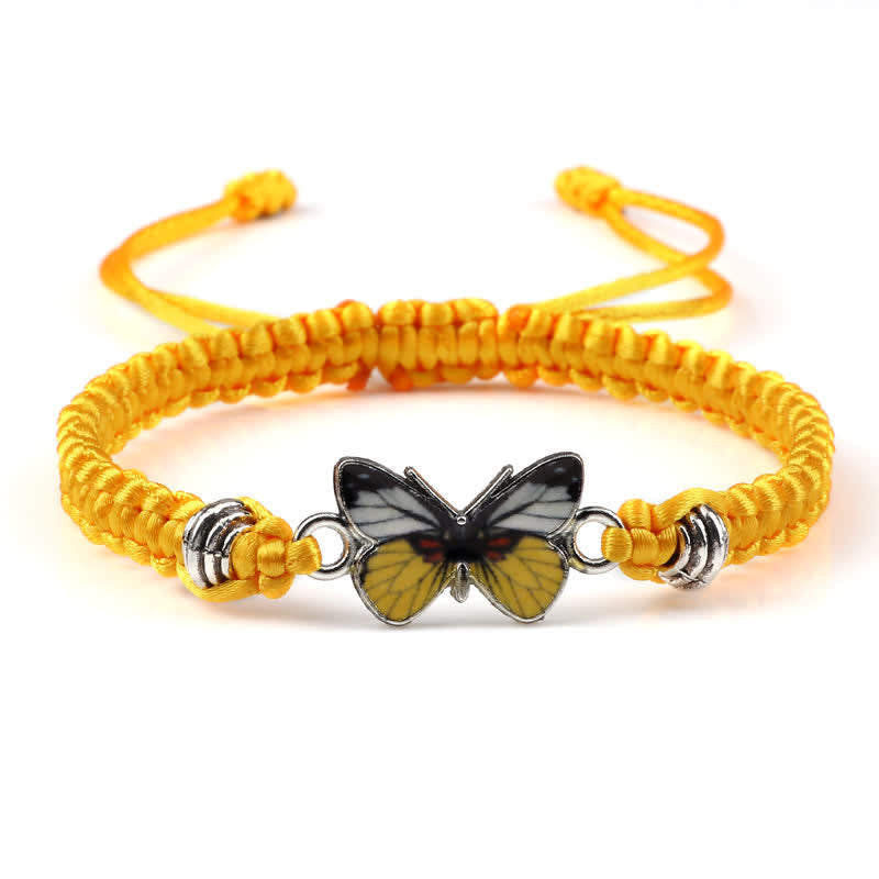 Fortune Jewel Butterfly Freedom Love String Charm Bracelet