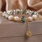 Fortune Jewel Green Phantom Pearl Self-acceptance Charm Bracelet