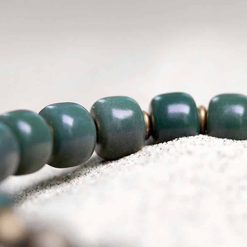Fortune Jewel Tibetan Cyan Bodhi Seed Copper Success Bracelet