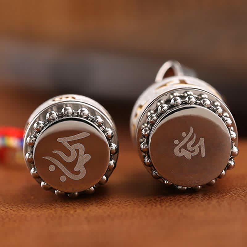 Fortune Jewel Tibet Om Mani Padme Hum Shurangama Mantra Titanium Steel Wisdom Amulet Necklace Pendant