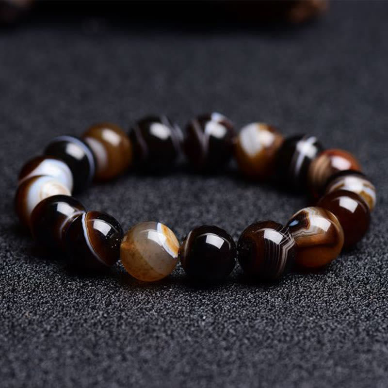 Fortune Jewel Tibetan Sardonyx Happiness Positive Bracelet