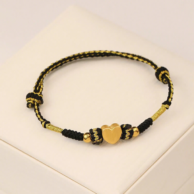 Fortune Jewel Tibet Handmade Love Heart King Kong Knot Luck Braided Bracelet