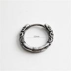 Fortune Jewel Viking Celtic Hoop Titanium Steel Balance Earrings