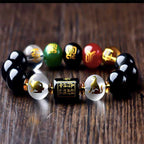 Fortune Jewel Chinese Zodiac Feng Shui Obsidian Five-Element Wealth Porsperity Bracelet