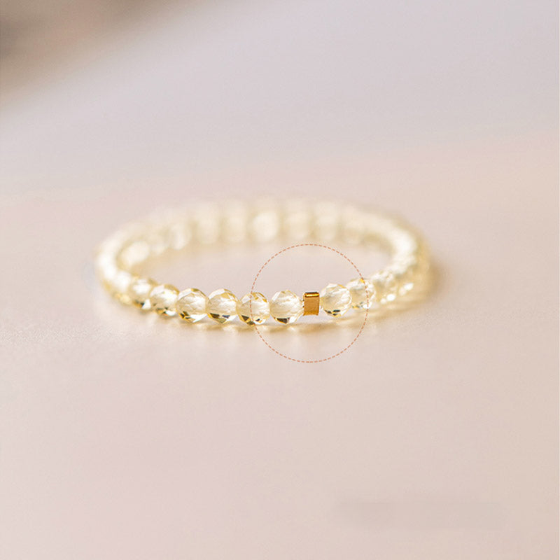 Fortune Jewel Natural Citrine Happiness Prosperity Ring