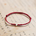 Fortune Jewel 925 Sterling Silver Luck Bead Protection Red String Braided Bracelet