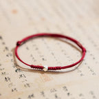 Fortune Jewel 925 Sterling Silver Luck Bead Protection Red String Braided Bracelet