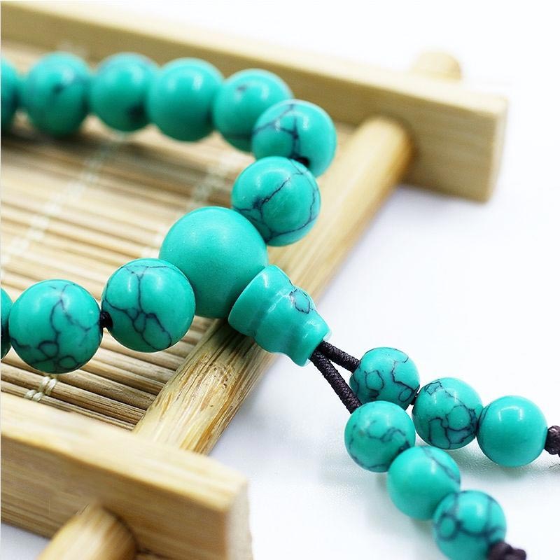Fortune Jewel Tibetan Turquoise Purification Necklace Mala